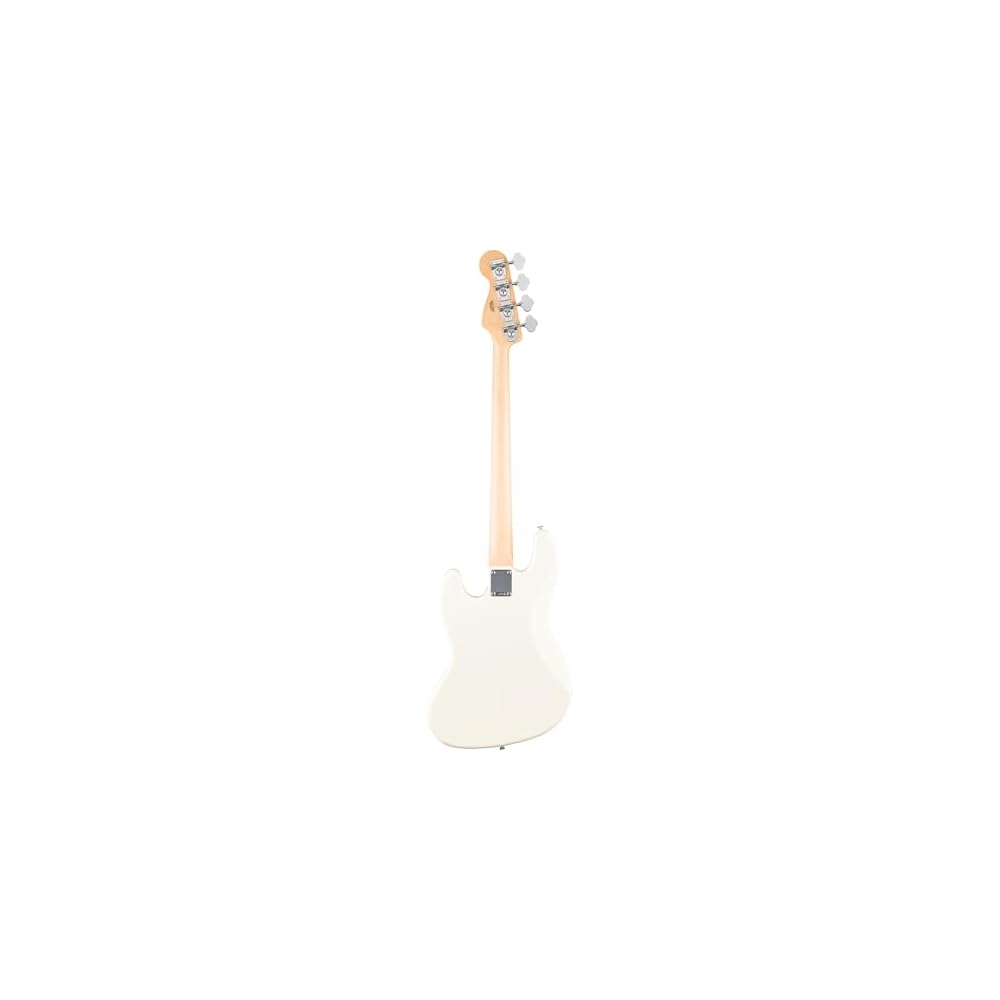 Fender Standard Jazz Bass® electric bass, Laurel fingerboard, white pickguard, Olympic White, with soft case.