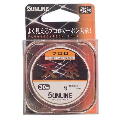 SUNLINE Флюорокарбоновая леска, Tenshi Fluorocarbon, 30 м, 0.5, Матовый флуоресцентный оранжевый