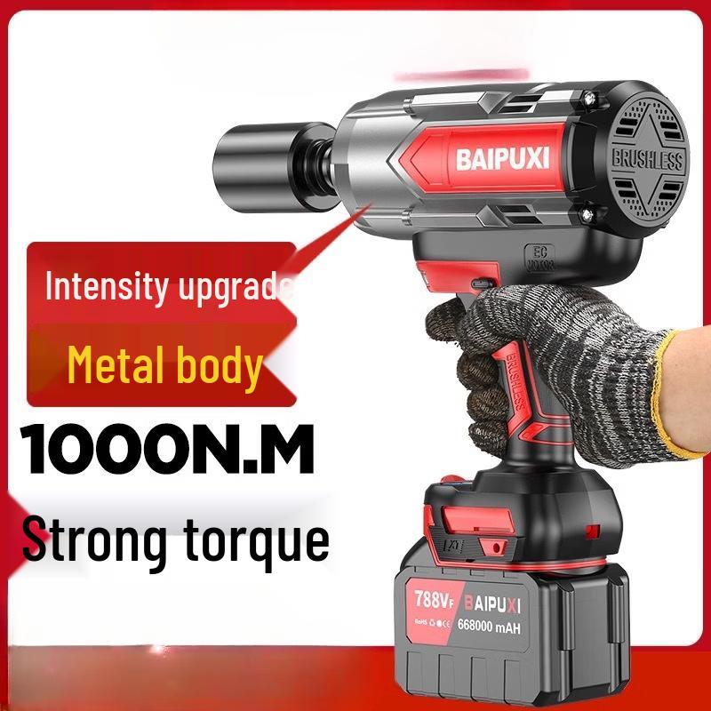 BAIPUXI Cordless High Torque Impact Wrench CN plug (adapter included)