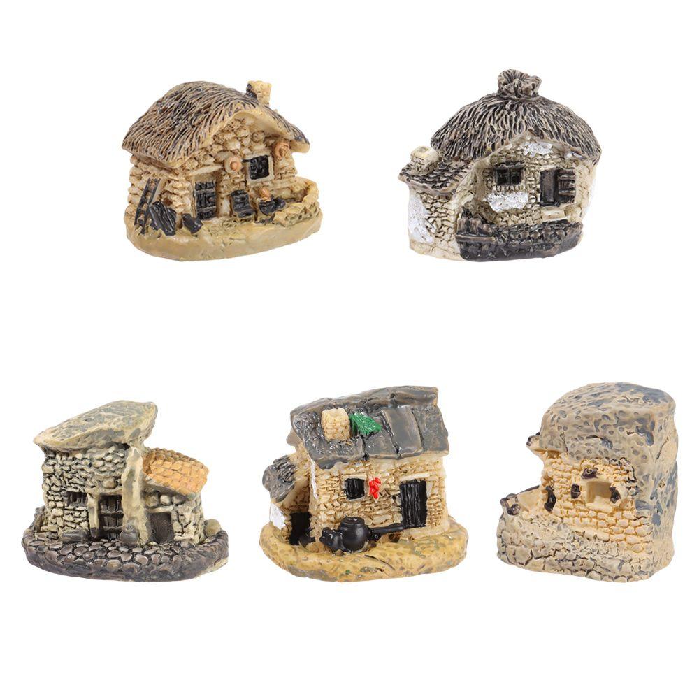 Building Statue DIY Landscaping Mini Crafts Garden Decoration Resin House Miniatures Figurines