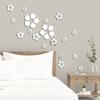 18Pcs/set Modern Mirror Wall Stickers 3D Art Mural Decal Flower Wall Sticker Window
