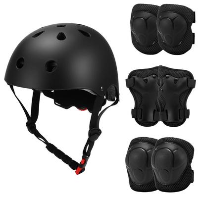 Детский комплект из шлема и защитных накладок 7 в 1, регулируемые детские наколенники, налокотники, защита запястий для самоката, скейтборда, роликовых коньков, велосипеда