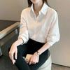 Women's White Shirts New Design Sense of Niche Foreign Tops Outside Wear Versatile Casual Shirt