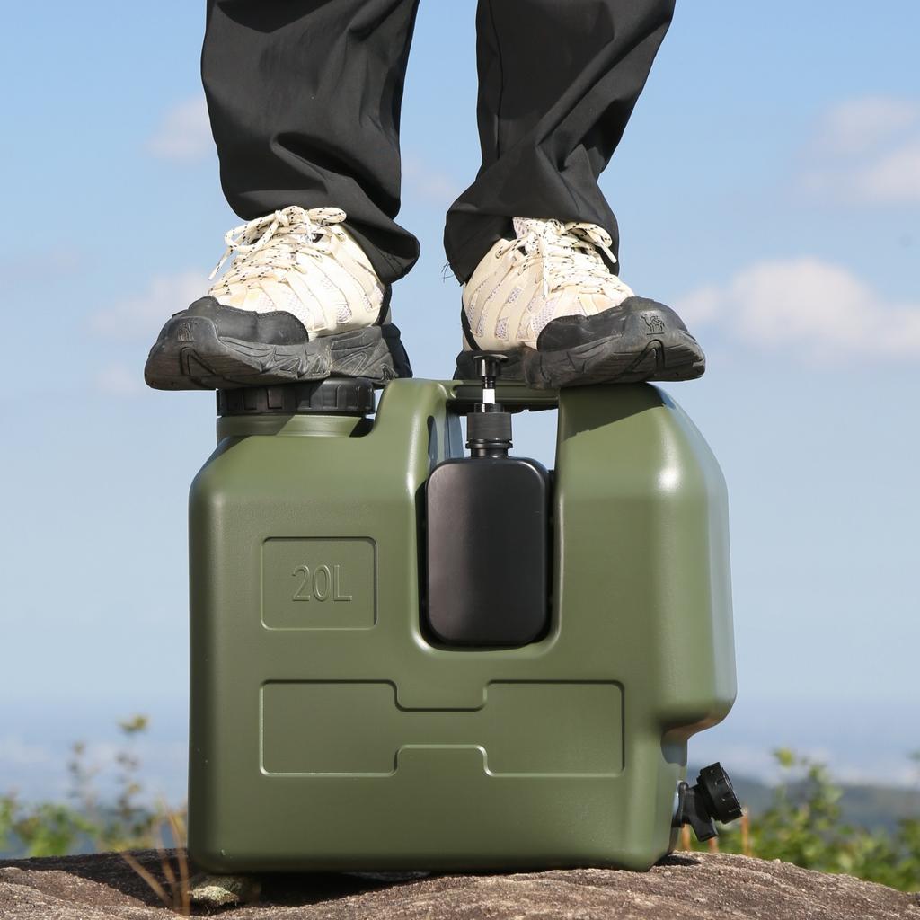20-литровое ПЭ ведро для хранения воды, большой емкости, канистра-переноска для воды с краном, банка для дезинфицирующего средства для рук, портативный бак для воды для автомобиля
