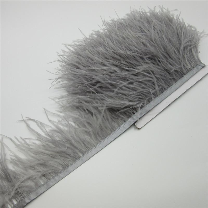 Ostrich Feather Cloth Strip 8-10 Dress Decorative Material Latin Dance Skirt Cloth Band Clothing Accessories Ostrich Hair Lace