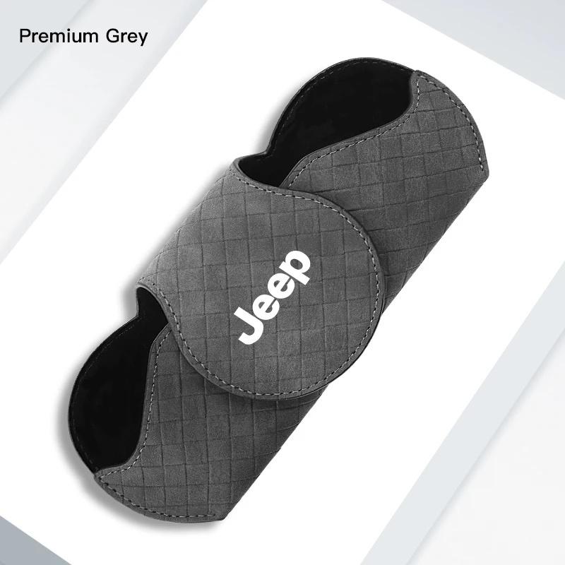 1Pc Easy Install Suede Car Sunglasses Holder Clip for Jeep Renegade Wrangler JK Grand Cherokee Compass Patriot Auto Accessories