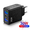 3 порта USB зарядное устройство быстрая зарядка PD EU US UK вилка адаптер для iPhone Samsung Xiaomi дорожный мобильный телефон USB Type C настенное зарядное устройство