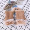 Soft Fingerless Mittens Warm Plush Gloves Winter Rabbit Hair Gloves  Women Girls