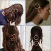 Simple Fashion Metal Hair Accessories Hair Clip Pin Metal Geometric Alloy Moon Circle Hairgrip Barrette Girls Headwear
