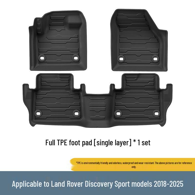 Экологичные ТПЭ коврики для Land Rover Discovery Sport (2018-2025), включая подушки багажника и спинки.