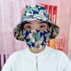 Sun Protection Sunscreen Mask Face Mask Bucket Hat Lightweight Women Sun Hat  Outdoor
