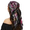 Head Scarf Women Luxury Brand Square 90*90cm Silk Foulard Satin Bandana Cheveux Soft Neckerchief Hijab Hair Scarves For Ladies