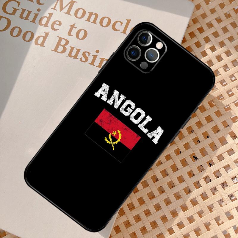 Чехол с флагом Анголы для iPhone 16 13 11 12 14 15 Pro Max mini XR X XS MAX Plus Чехлы