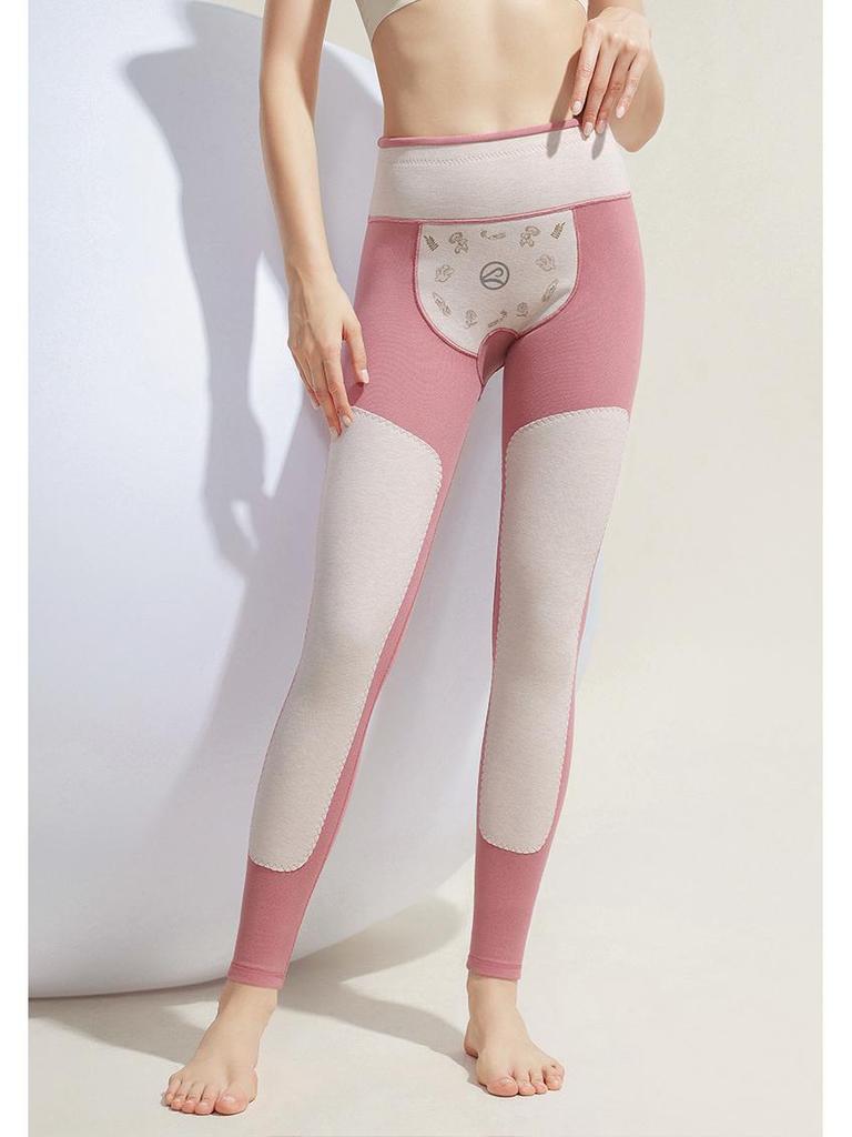 Брюки из шерсти и шелка с высокой талией: Подарочная коробка с теплыми осенними леггинсами для мужчин и женщин