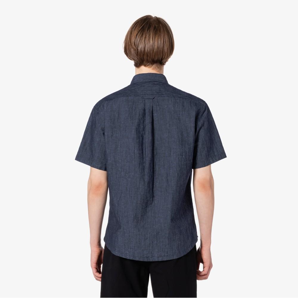 Lacoste Мужская джинсовая рубашка с коротким рукавом CH259E-55G166