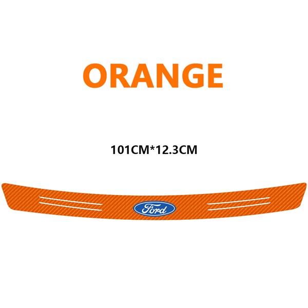 Car Carbon Fiber Trunk Tail Bumper Protector Sticker Accessory For Ford Ranger Focus Kuga Mustang ST Transit Mondeo Fusion Fiest