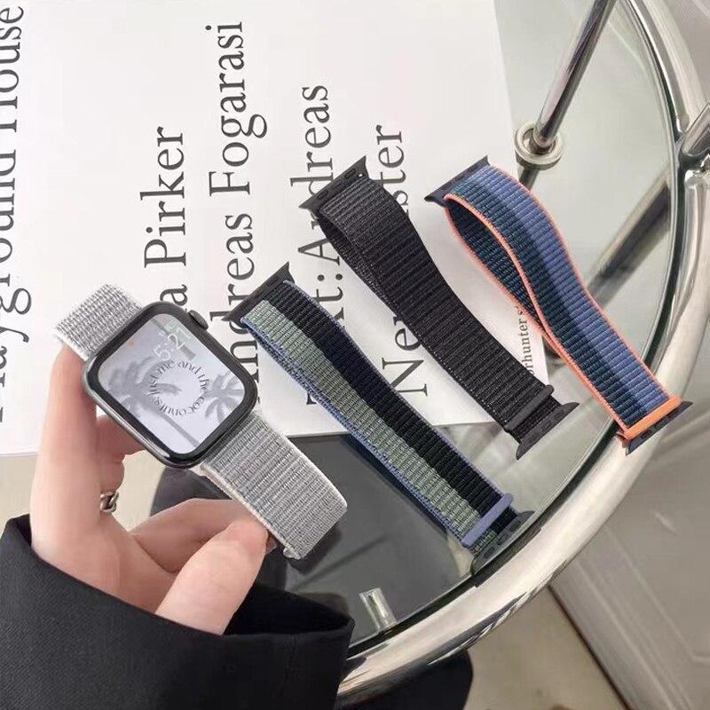 Нейлоновый ремешок-петля для Apple Watch Band 49 мм, 44 мм, 45 мм, 41 мм, 40 мм, 42 мм, 38 мм, браслет Correa iwatch series 3, 4, 5, 6 Se 7, 8, ультра, 49 мм, ремешок