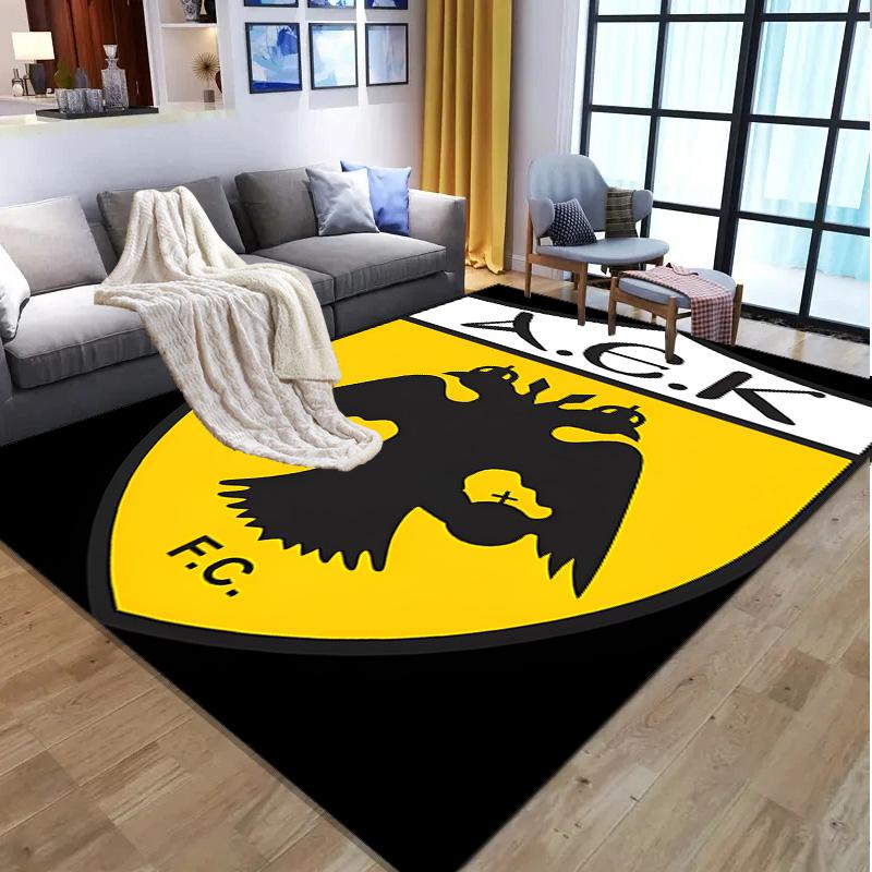 AEK Athens FC Pattern Rug, Indoor/Outdoor Mat, for Picnic, Gameroom, Bedroom, Office, Living Room, Home Decor Carpet, Birthday Gift