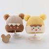 Baby hat autumn and winter cute hairball pullover hat infant thickened warm ear protector knitted wool hat