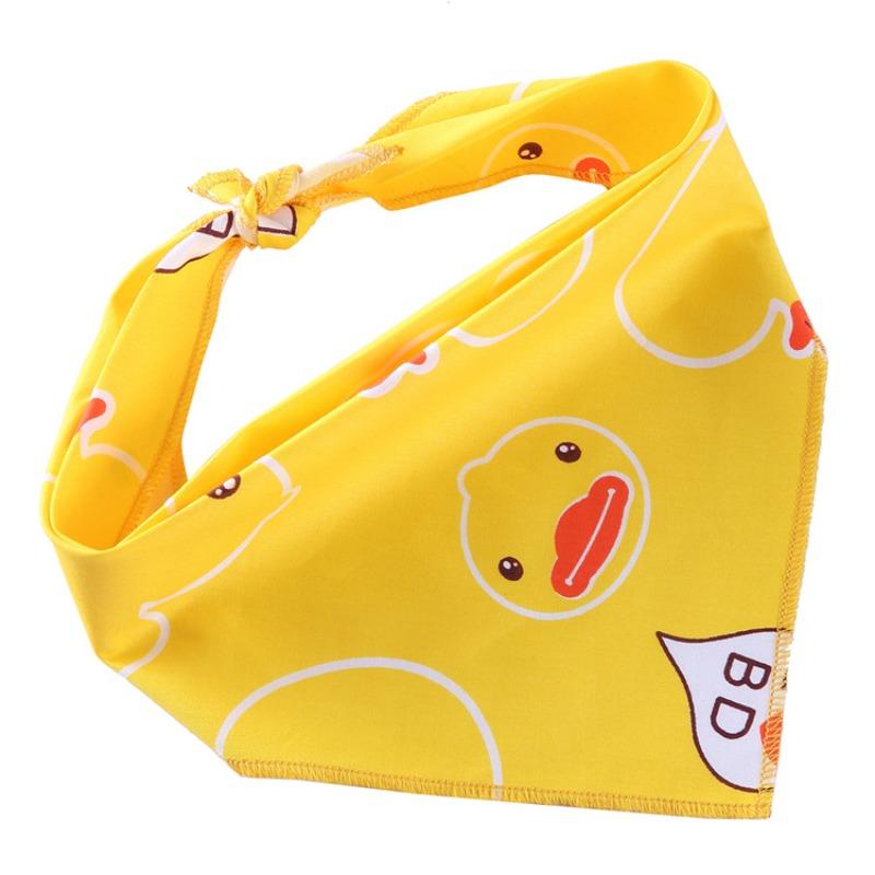 Cotton Pet Printed Triangle Bandana Striped Birthday Scarf for Large Dogs