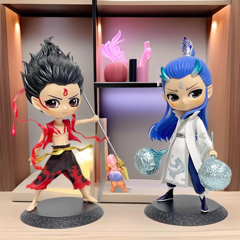 17СМ Изысканная Версия Третьего Принца Нэчжа, Прибытие Дьявольского Ребенка Аобин Фигурка Украшение Модель Машины