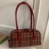 Plaid Bag Women's Autumn New Armpit Bag High Value Retro Niche Shoulder Portable Small Square Bag