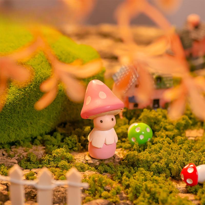 Micro Landscape Baubles Mushroom Doll Cake Fleshy Decorations Student Handmade Accessories Plastic Crafts