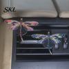 Mirror Hanging Decorative Ornamrent Dragonfly Car Vent Clips, Metal Air Outlet Clip, Reusable Freshener Alternative Conditioning Clips for Truck