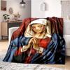 Religious Blessed Virgin Mother Mary Fleece Warm Soft Throw Blankets Fuzzy Bed Blanket for Couch, Bed, Sofa Ultra  Warm and Cozy