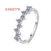 VENTFILLE 100% МедьКлассическое Кольцо с Муассанитом Для Женщин 0.049 КАРАТА*9 Цвет D Ювелирное Изделие Помолвочное Обручальное Кольцо