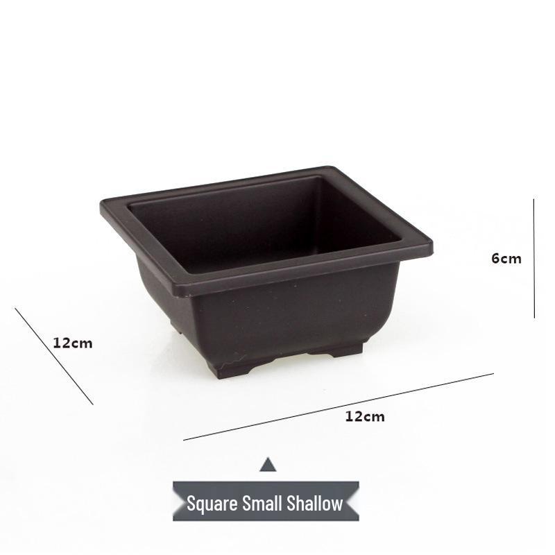 Rectangular Purple Clay Imitation Bonsai Flower Pot for Small Succulents