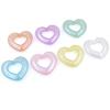 Fashion Pendants Handmade Acrylic 10Pcs DIY Jewelry Accessories for Necklace Earring Making Creative Hollow Love Heart Beads Vertical Hole