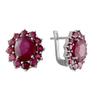 Silver Earrings with Natural Ruby ​​5.4ct (2068501)