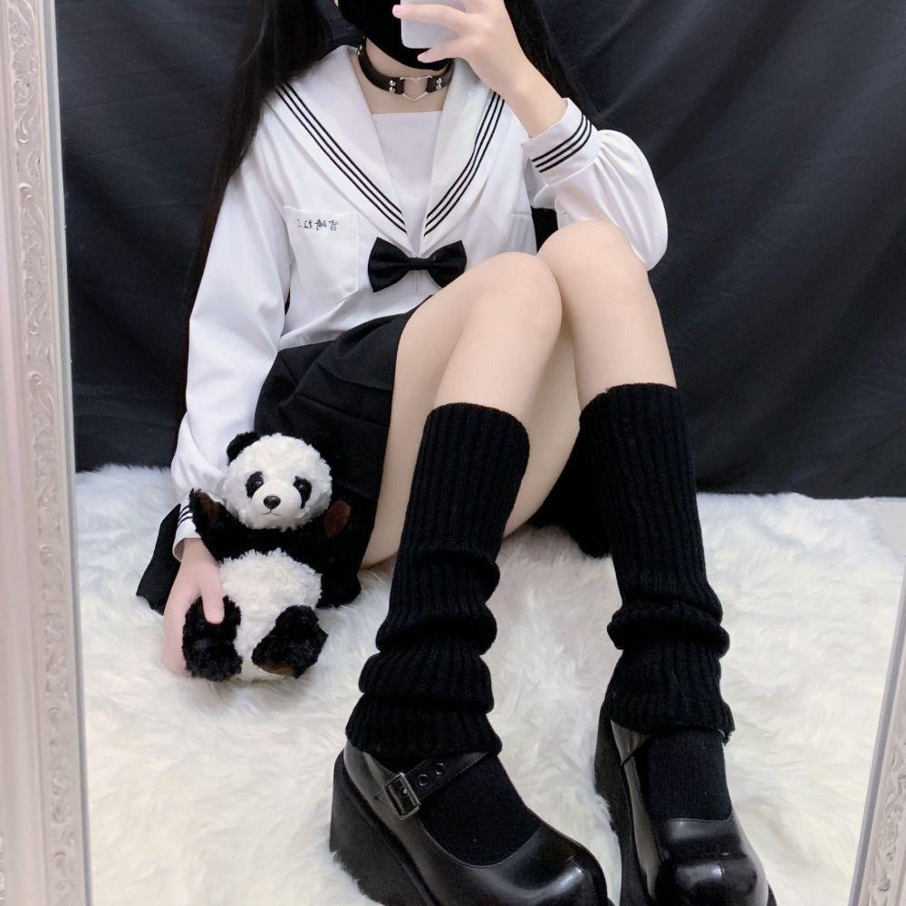 Heap Socks Lolita Leg Warmers 40/5070cm Length Crochet Socks Wool Leg Warmers Autumn Winter