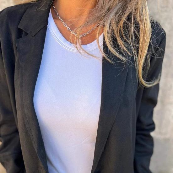 Lady Winter Coat Single-breasted Turn-down Collar Mid Length Overcoat Long Sleeves Pure Color