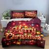 Christmas Santa Claus Holiday Bedding Set Bedding set (1 duvet cover, 2 pillowcases, duvet not included)