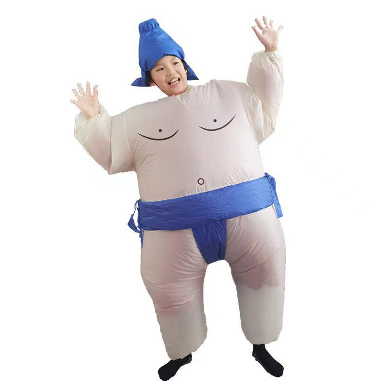 Sumo Inflatable Costume: Kids' and Adults' Cartoon Mascot for Stage Performances