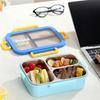 Rectangular Shape Insulated Bento Box Divided Grids Stainless Steel Food Container  for School