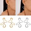 Hollow Geometry Irregular Hollow Earrings Punk Statement Earrings  Fashion Accessories
