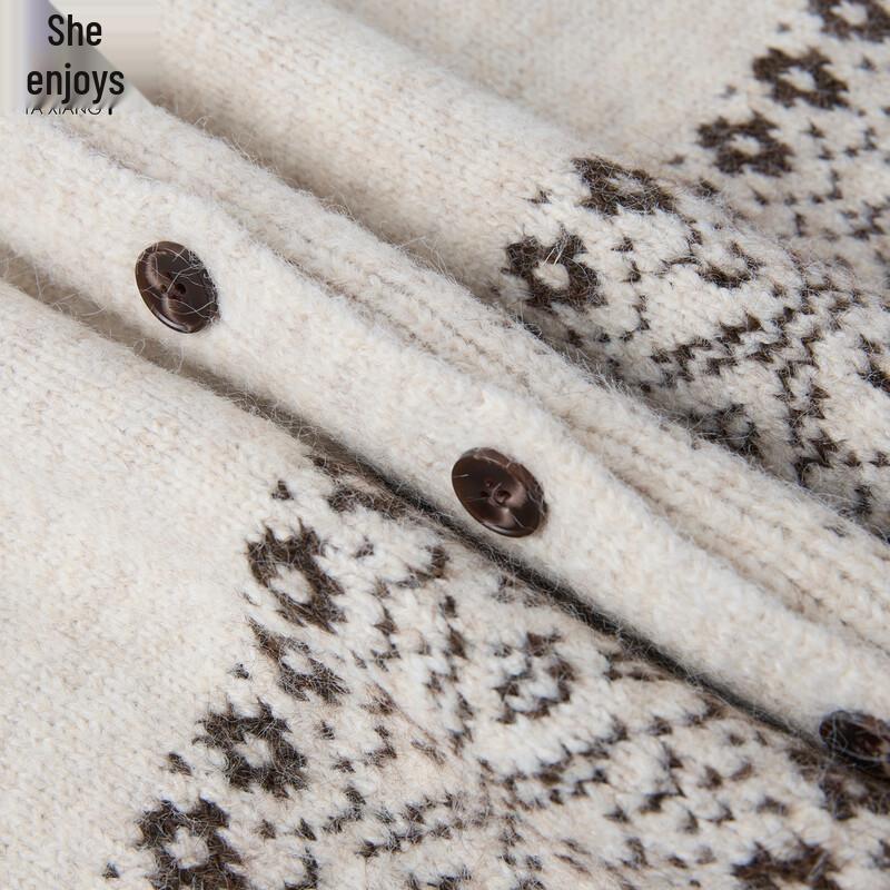 Женский жилет с пуговицами, жаккардовый узор Fair Isle