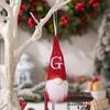 1PC Plush Dwarf Hanging Pendants Letter Embroidered Knitted Hat Faceless Doll Pendants