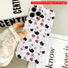 2DFlat Cute Apple Cat Pattern Phone Case All Inclusive Film Hard iPhone Case, Compatible with iPhone 18 Pro Max 17 16 15 14 13 12 11