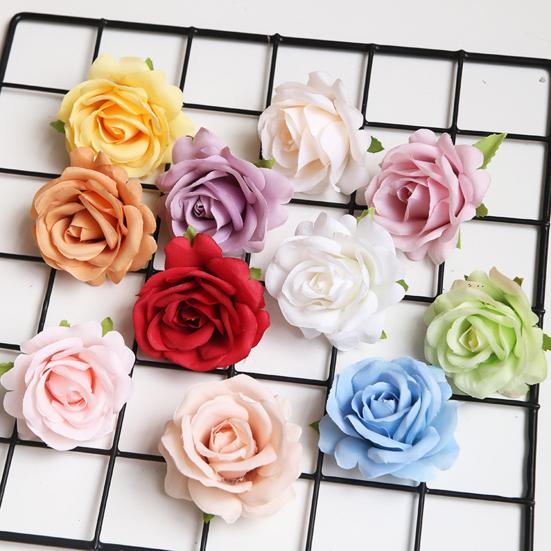 2 шт. 7 см искусственная голова розы красочные реалистичные многоразовые неувядающие DIY домашний офис свадебные украшения маленький цветок из искусственного шелка для взрослых секс-одежда