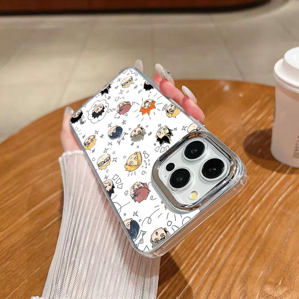 Крутое аниме H-Haikyu!! Чехол для телефона для iPhone 17 16 15 14 13 12 11 Pro Max Xr Air Plus Силиконовый чехол Серебристый чехол с жесткой оболочкой