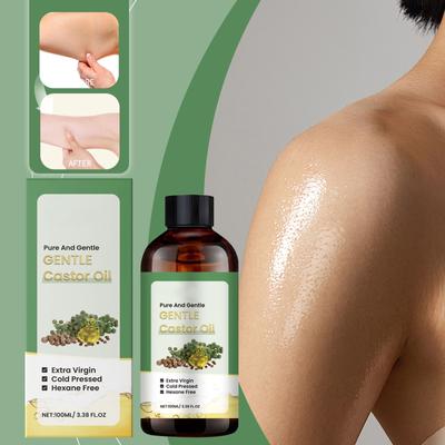 Натуральное касторовое масло эффективно очищает кишечник, питает лицо, снимает боль, увлажняет кожу100 мл