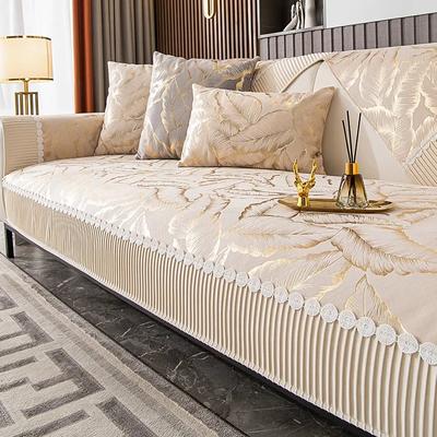 Роскошный европейский чехол для дивана, подушка для сиденья, Нескользящий плюшевый жаккардовый чехол для дивана, полотенце для дивана, современная кожа, универсальная защита дивана