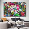 Современная вдохновляющая уличная поп-граффити, художественная картина на холсте, делайте то, что любите, постеры, принты, настенная картина для комнаты, домашний декор