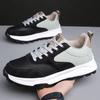 Trendy Thick Soles Men's Shoes 2025 Autumn And Winter Casual Shoes Youth Trendy Running Shoes Plus Velvet Warm Sports Shoes