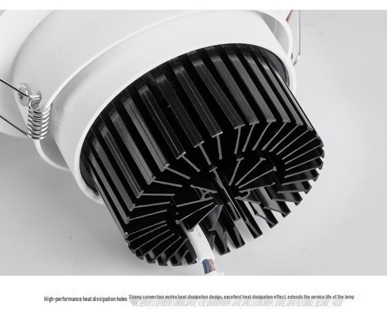 Светодиодный зумируемый встраиваемый потолочный светильник-спот на гибкой ножке для гостиной