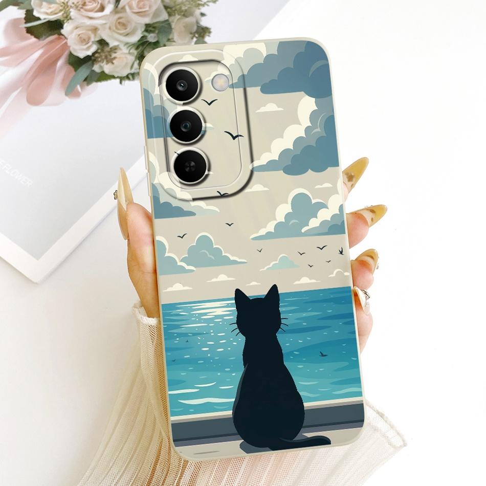 For Realme C83 Cute Cat Flower Cartoon Phone Case For Realme C83 C 83 5G Soft Silicone Covers Bumpers